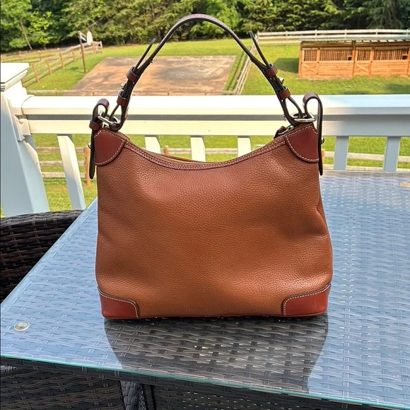 Dooney & Bourke Brown Shoulder Bag with Gold Accents - Picture 2 of 13